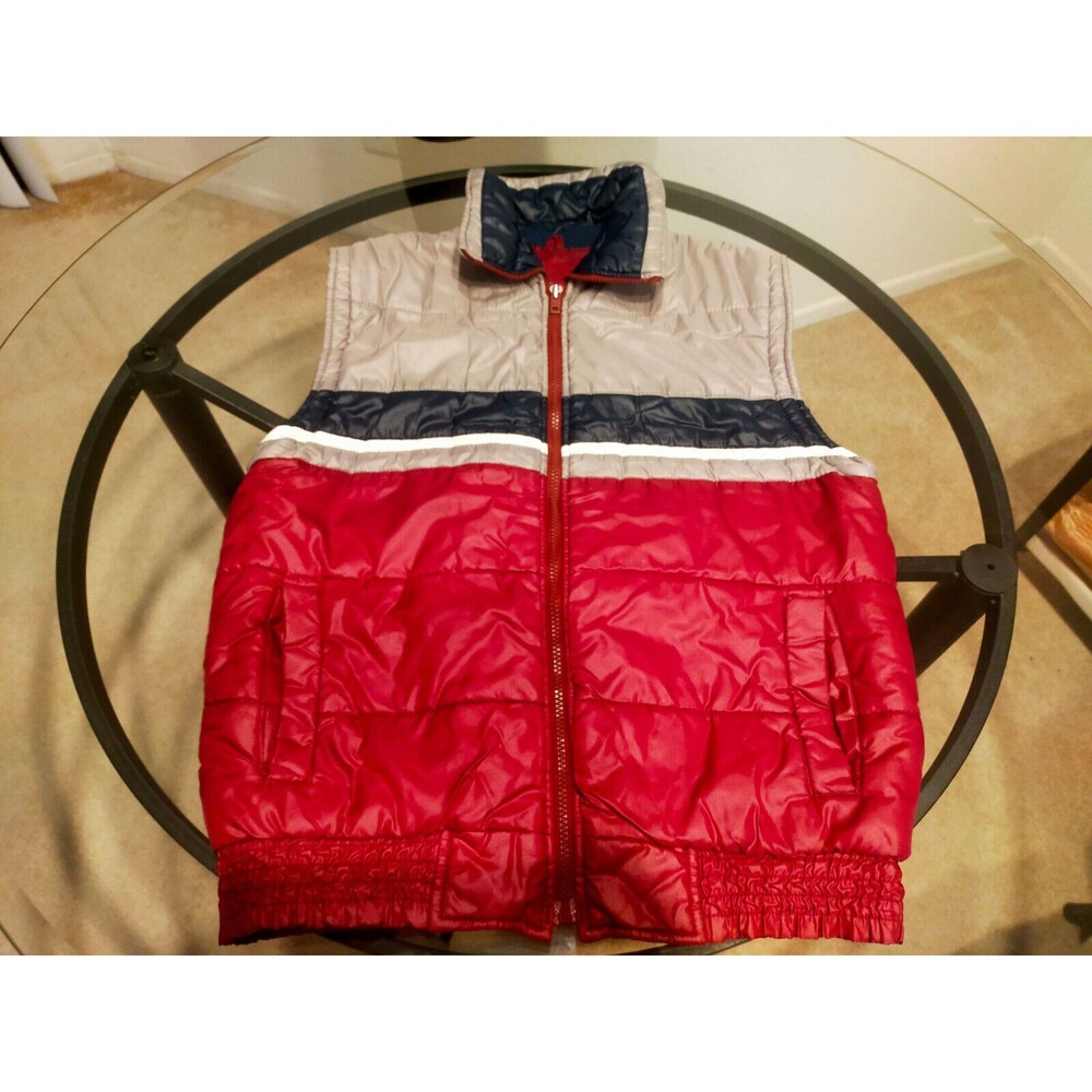 Alpine Ski Multicolored Collared Zippered Puffer Vest